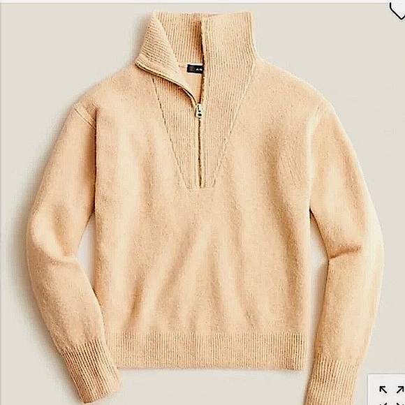 NWT J.Crew  Merino Blend half Zip Pullover Sweater - Picture 2 of 6